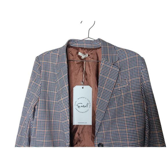 New with Tags Easel Fran Plaid Oversized Blazer SZ S - Picture 5 of 16